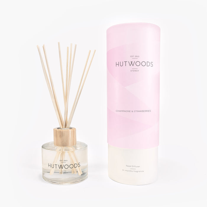 Hutwoods Champagne & Strawberries Reed Diffuser